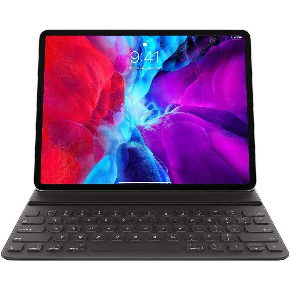 Husa cu tastatura Apple Smart Keyboard Folio pentru iPad Pro 12.9? (2020),&nbsp;Layout RO, Negru