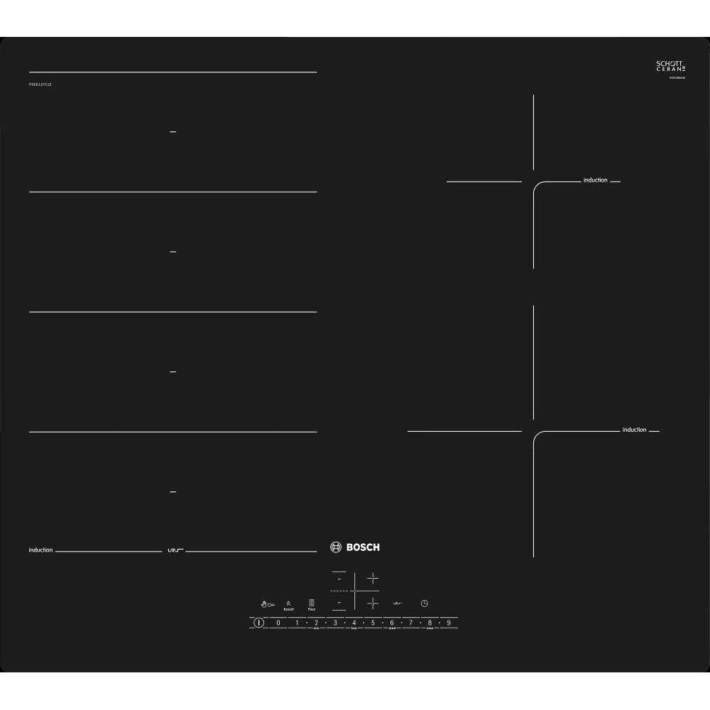 Plita Incorporabila Bosch Pxe611fc1e, Inductie, 4 Zone De Gatit