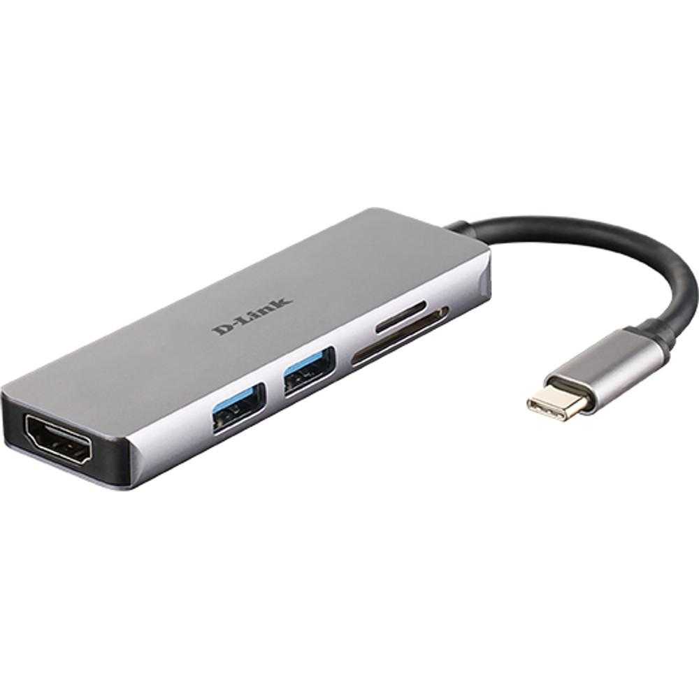 Hub USB D-Link DUB-M530, 5-in-1, HDMI, 2 x USB 3.0, SD/microSD Card Reader