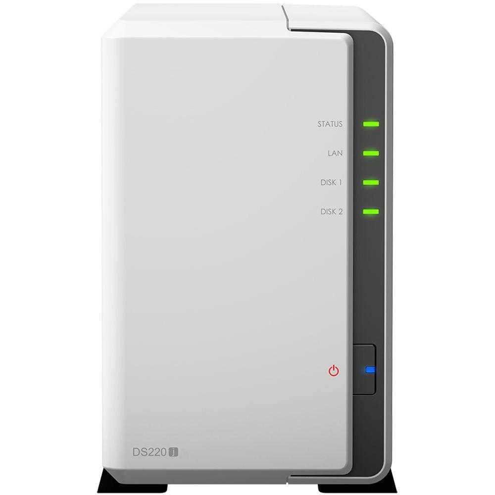 Network Attached Storage Synology DiskStation DS220j, Realtek RTD1296 Quad Core 1.4 GHz, 512 MB DDR4, 2 Bays, 1 x Gigabit LAN, 2 x USB 3.0