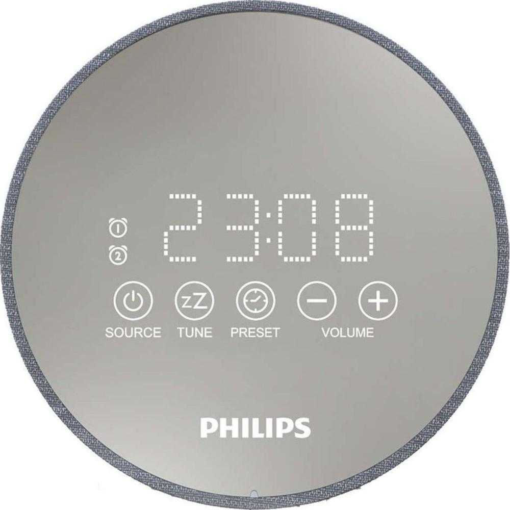  Radio cu ceas Philips TADR402/12, Argintiu 