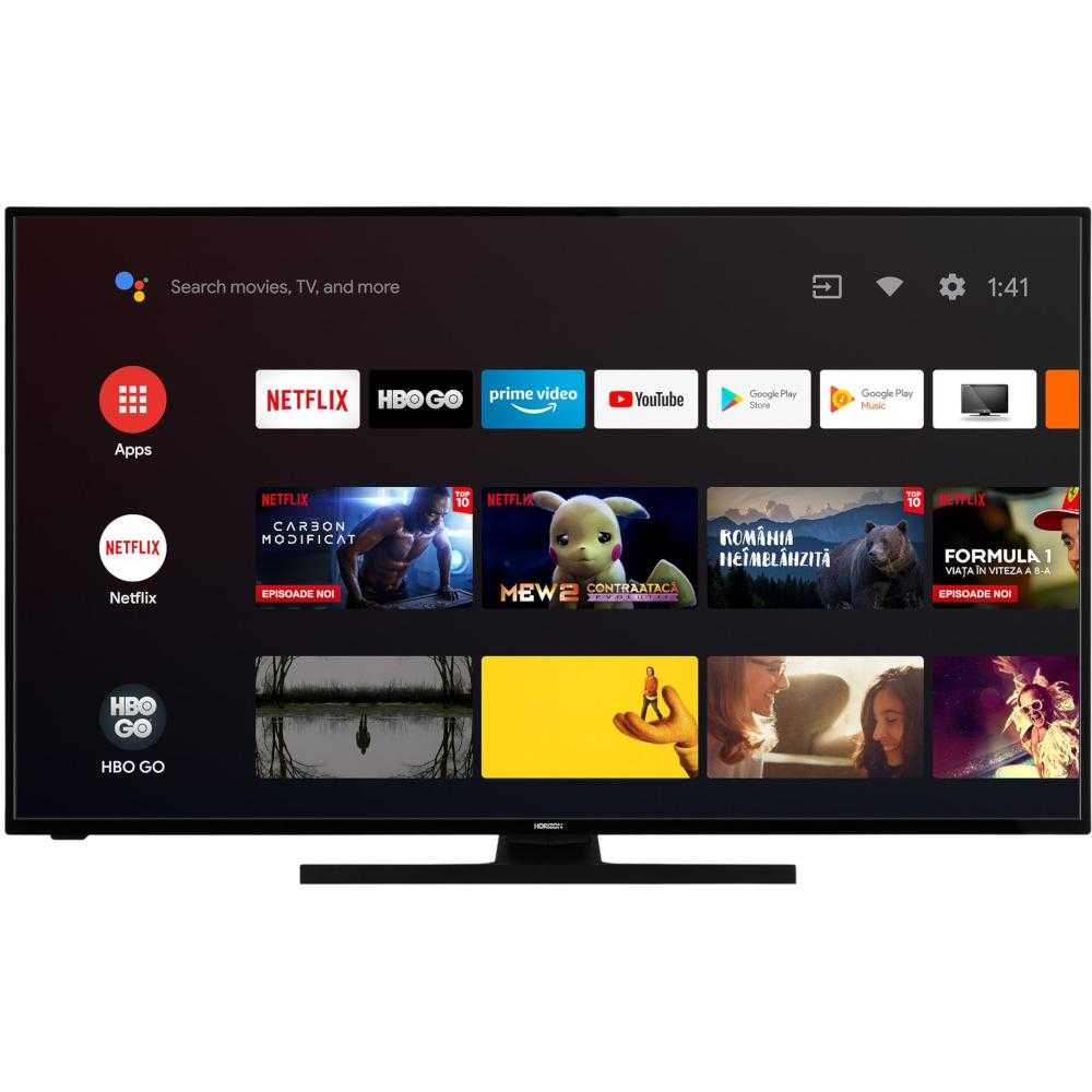 Televizor Smart LED, Horizon 43HL7590U, 108 cm, Ultra HD 4K, Android, Disney+, HBO Max, Clasa G