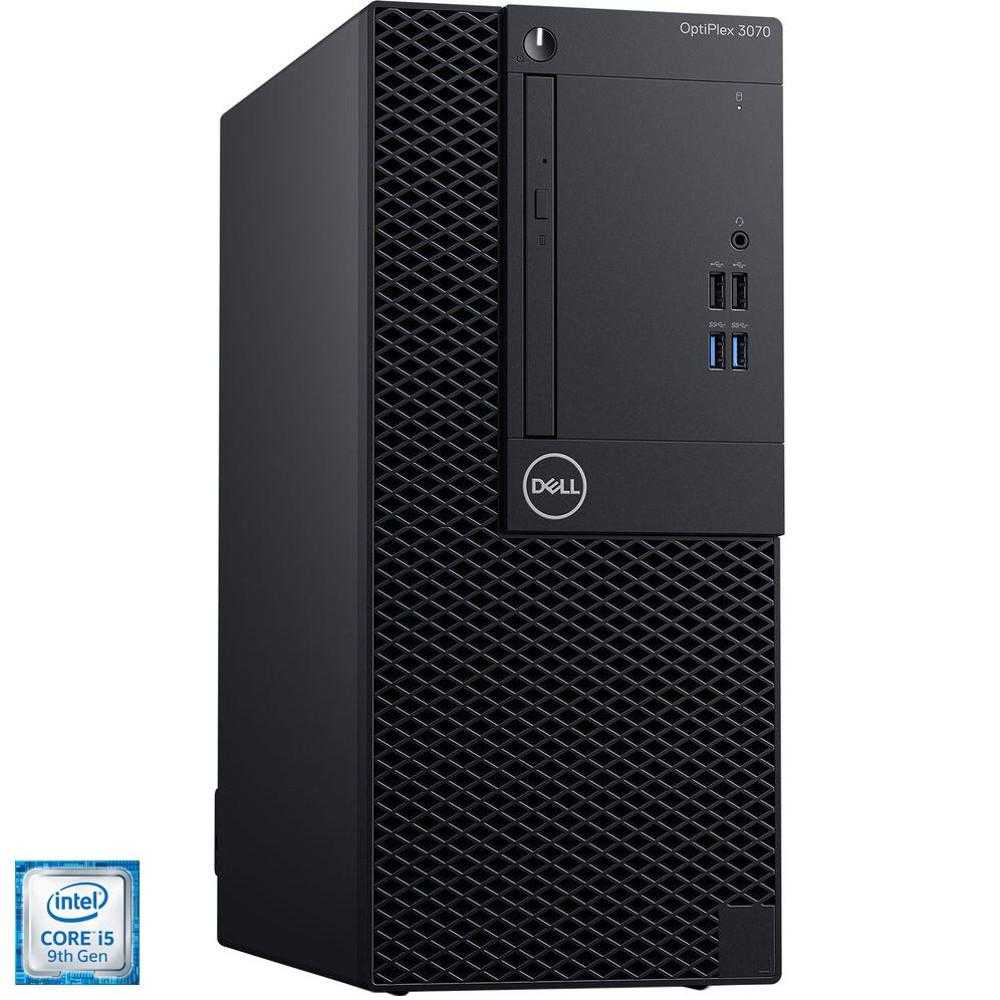  Sistem Desktop PC Dell OptiPlex 3070 MT, Intel&#174; Core&trade; i5-9500, 8GB DDR4, HDD 1TB, Intel&#174; UHD Graphics, Ubuntu 18.04 