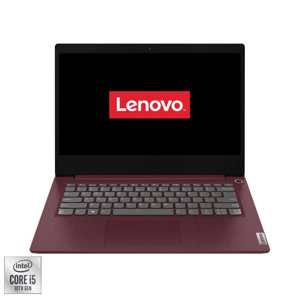 Laptop Lenovo IdeaPad 3 14IIL05, Intel® Core™ i5-1035G1, 8GB DDR4, SSD 512GB, Intel® UHD Graphics, Free DOS, Cherry Red