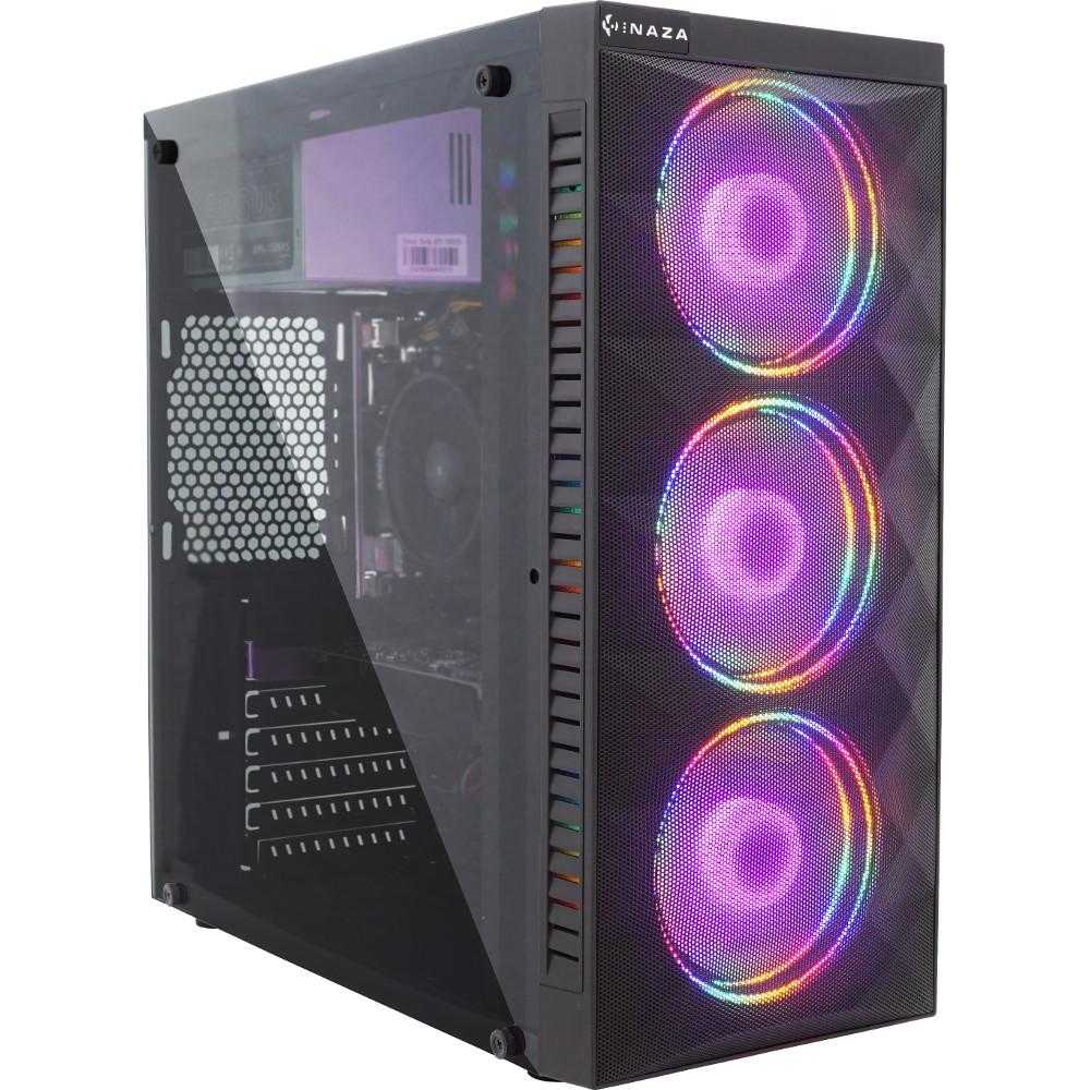  Sistem Desktop PC Gaming Inaza Ninja, AMD Ryzen&trade; 3 3100, 8GB DDR4, SSD 240GB, AMD Radeon&trade; RX 550 4GB, Free DOS 
