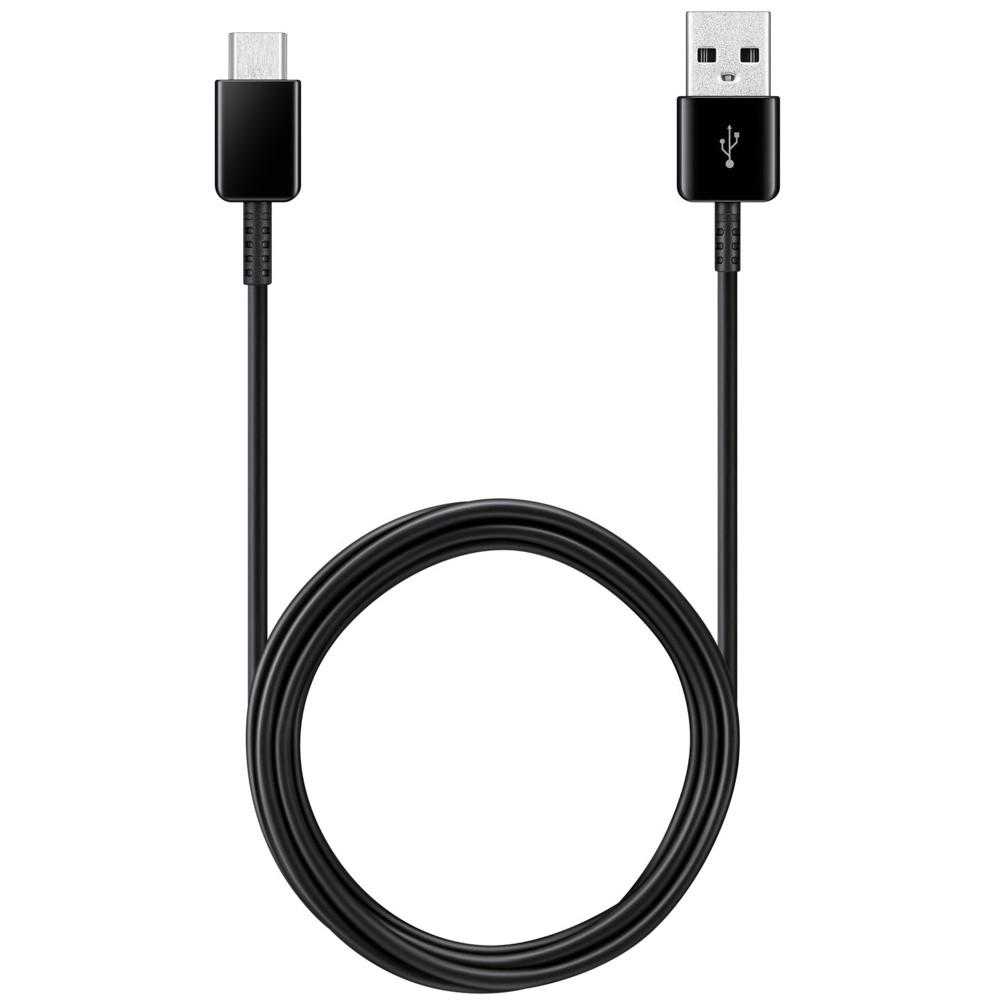 Cablu de date Samsung EP-DG930MBEGWW, USB Type-C, 1.5m, 2buc, Negru