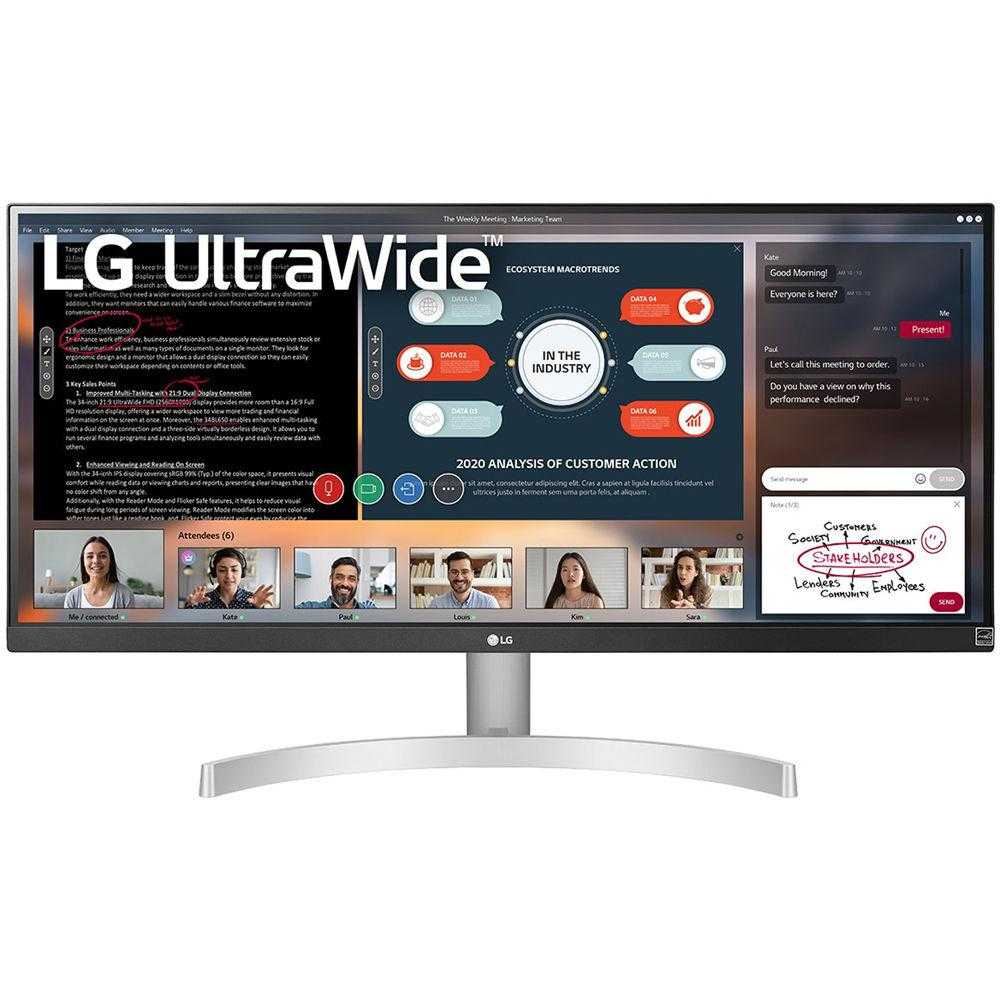  Monitor Gaming LED LG 29WN600-W, 29", Ultrawide, WFHD, FreeSync, HDR10, Alb 