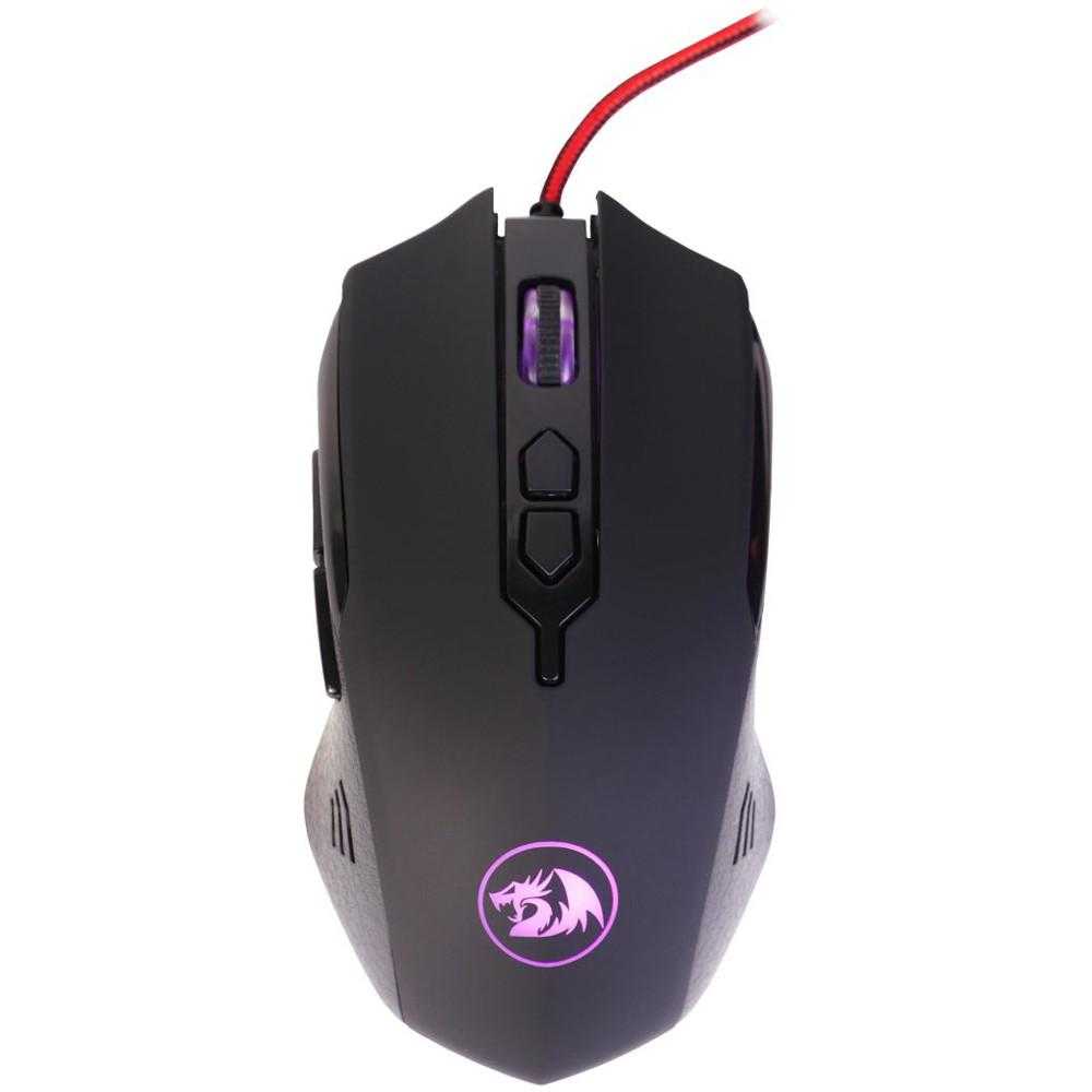 Mouse gaming Redragon Inquisitor 2, 7200 dpi, Iluminare RGB, Negru