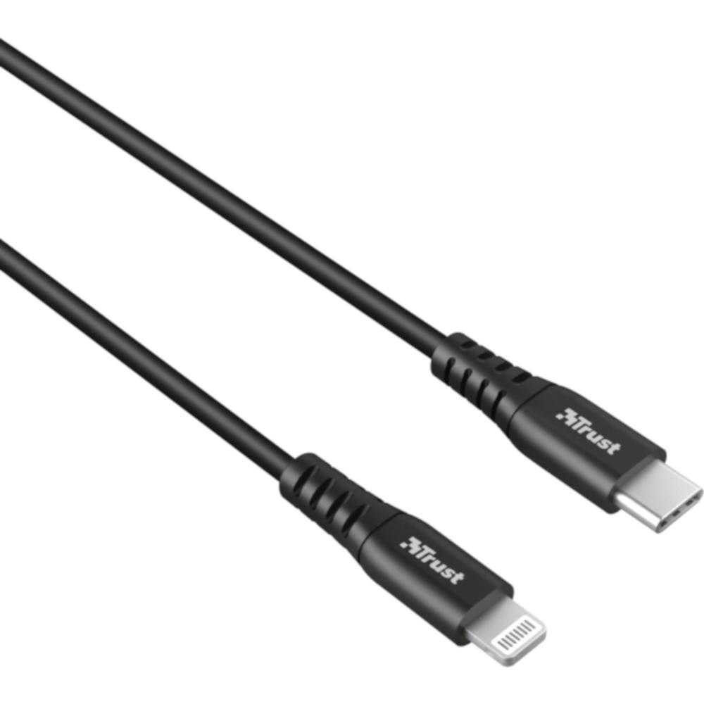 Cablu de date Trust Ndura, USB Type-C, compatibil iPhone, 1m, Negru
