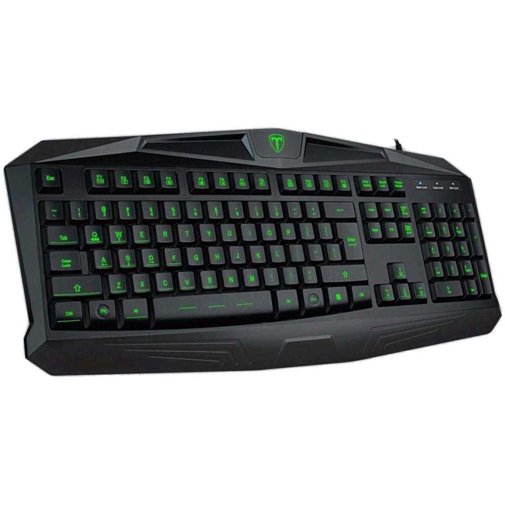  Tastatura gaming T-Dagger Minesweeping, iluminare verde, Negru 