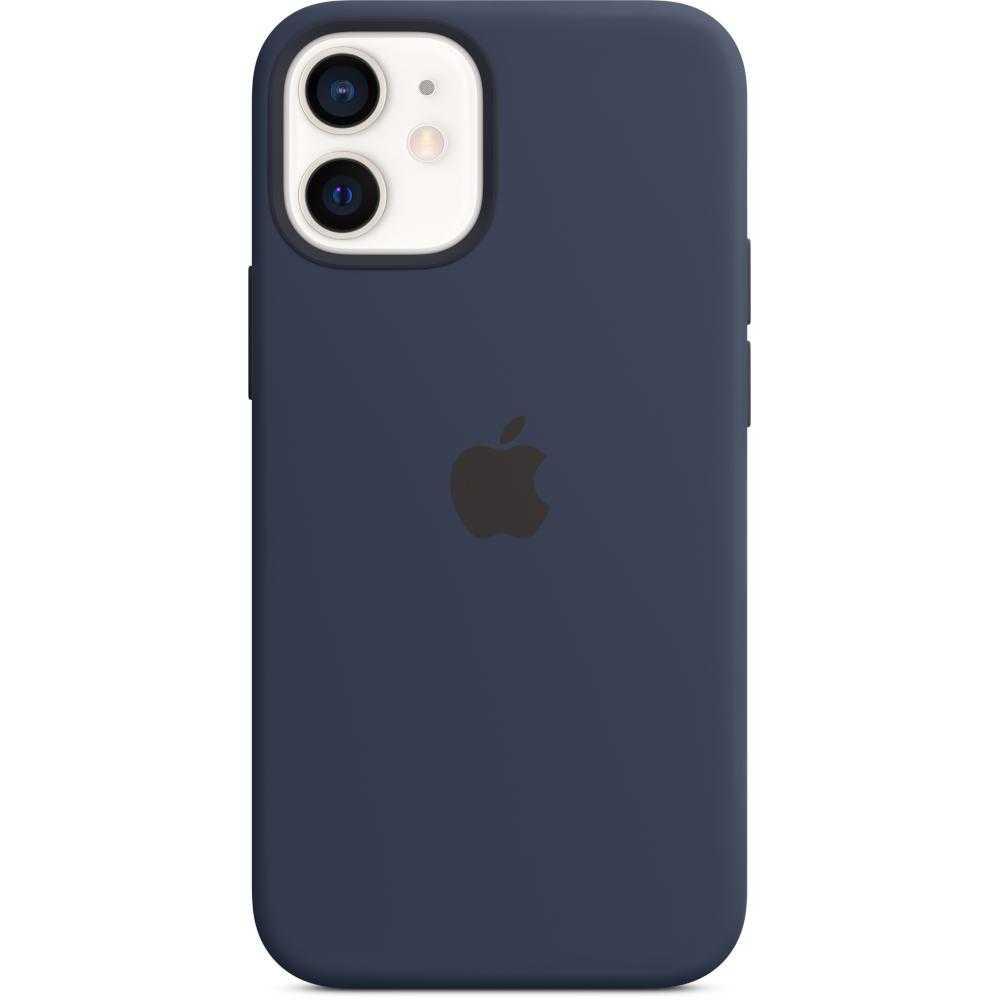 Husa de protectie Apple Silicone pentru iPhone 12 mini, MagSafe, Deep Navy
