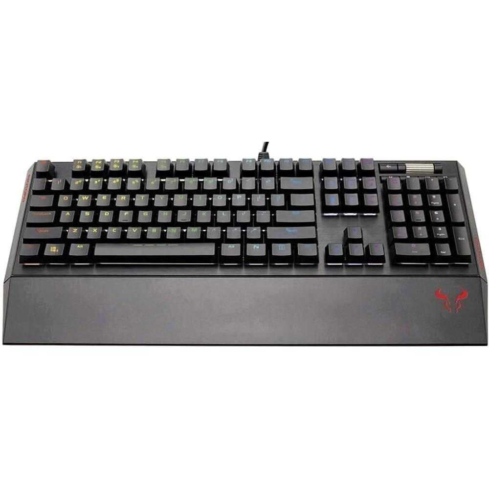 Tastatura gaming mecanica Riotoro Ghostwriter, switch-uri Cherry MX Black, RGB, Negru