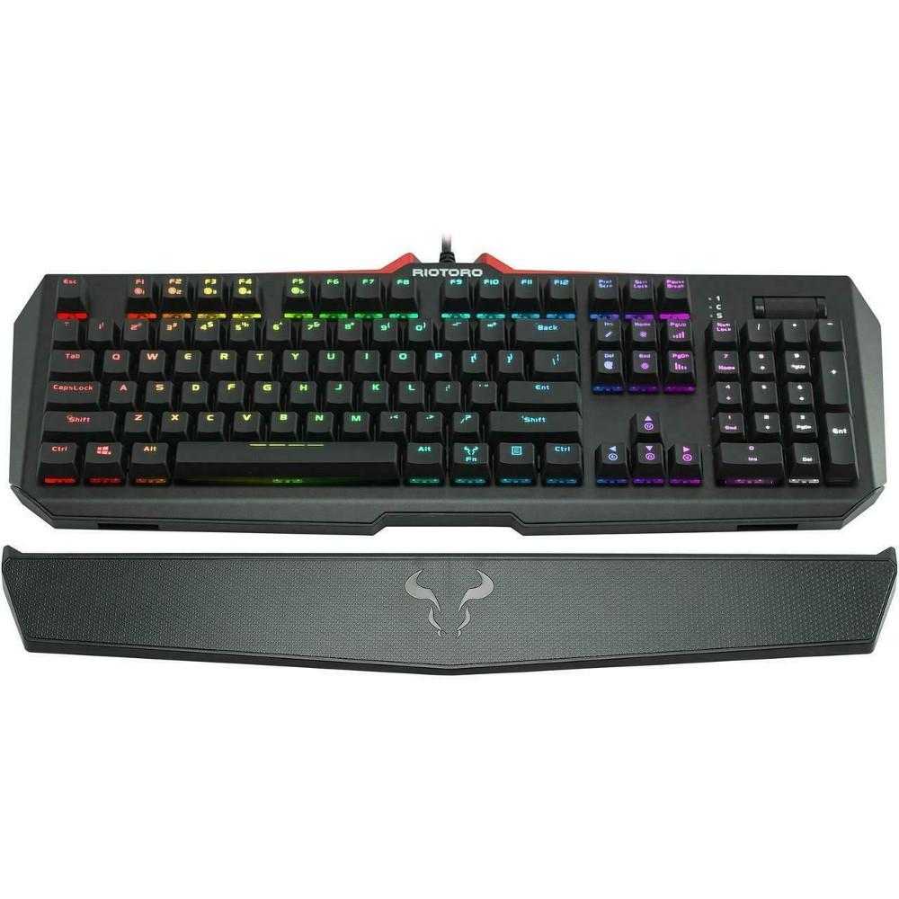  Tastatura gaming mecanica Riotoro Ghostwriter Elite, switch-uri Cherry MX Red, RGB, Negru 