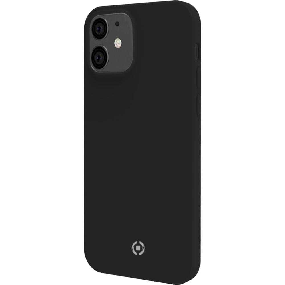 Husa de protectie Celly Cromo pentru iPhone 12 Mini, Negru