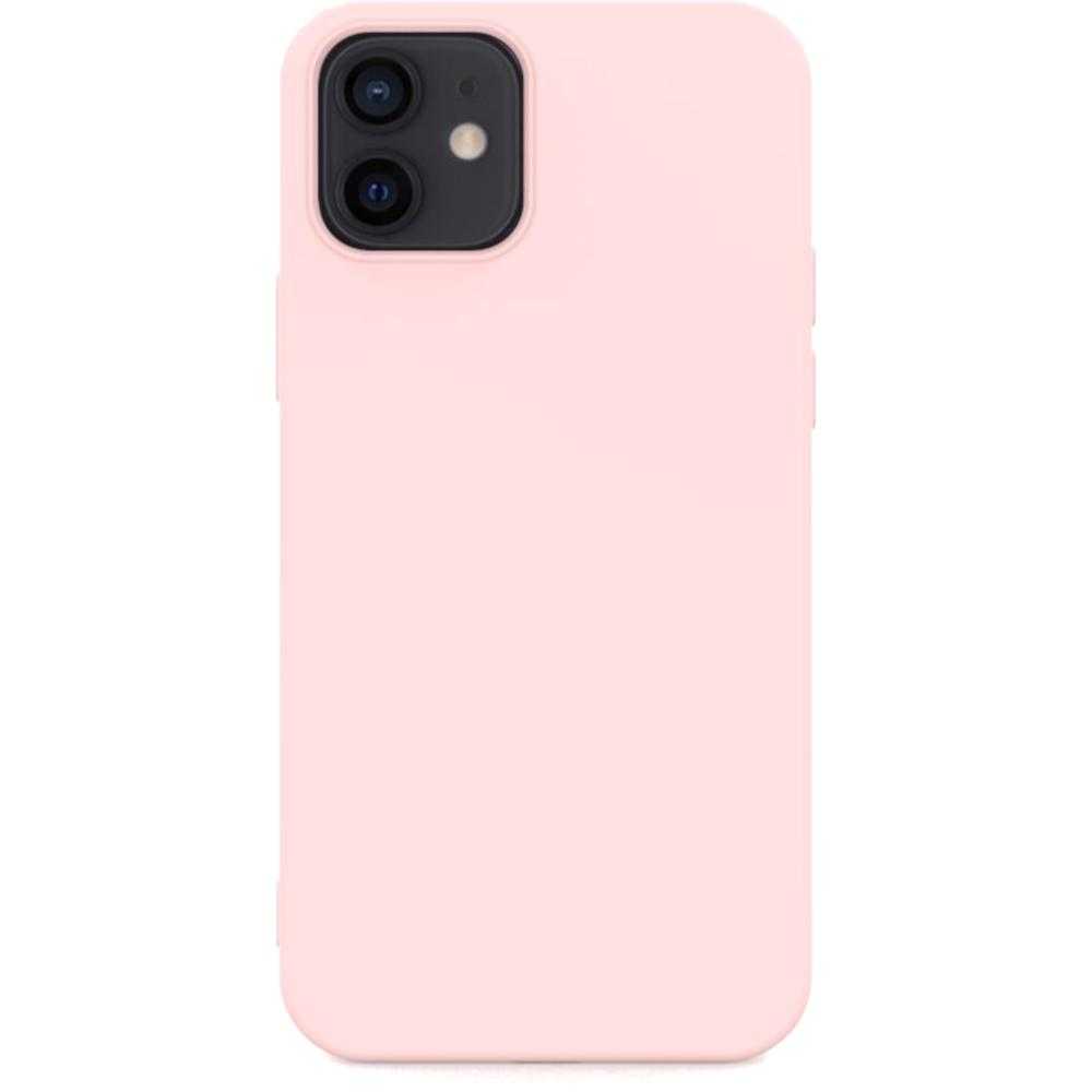 Husa de protectie Lemontti Silicon Soft Slim pentru iPhone 12 Mini, Sand Pink
