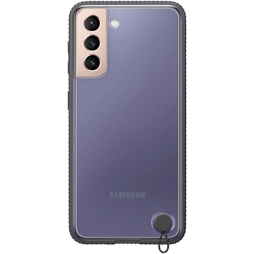 Husa De Protectie Samsung Clear Protective Cover Pentru Galaxy S21, Negru