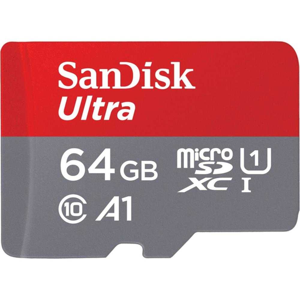 Card De Memorie Sandisk Ultra Microsdxc, 64gb, 120mb/s, A1 Class 10 Uhs-i + Sd Adapter