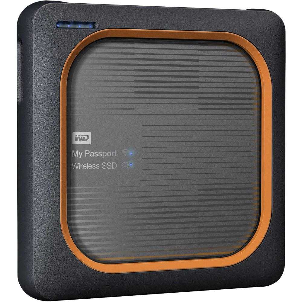  SSD extern WD My Passport, Wireless. 2TB, Negru 