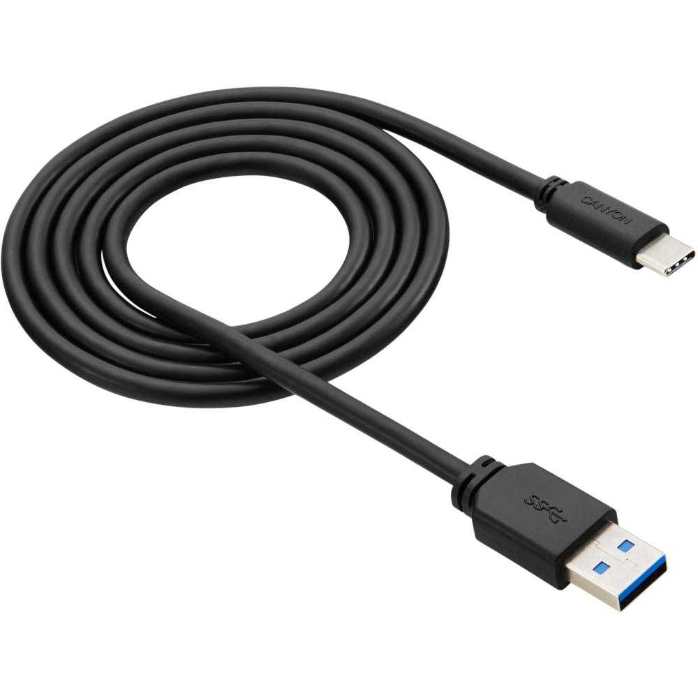  Cablu de date Canyon CNE-USBC4B, Type-C, 1m, Negru 