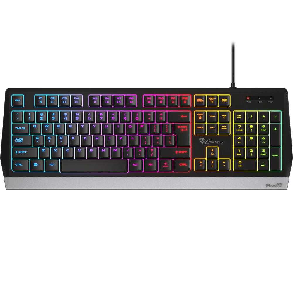  Tastatura gaming Genesis Rhod 300, Iluminare RGB, Negru 