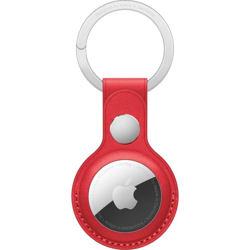  Apple AirTag Leather Key Ring, (PRODUCT)RED 