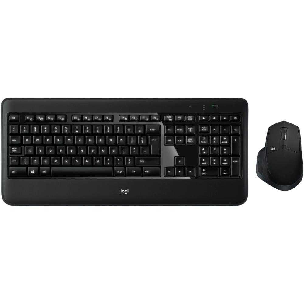  Kit tastatura + mouse Logitech MX900, Wireless, Negru 