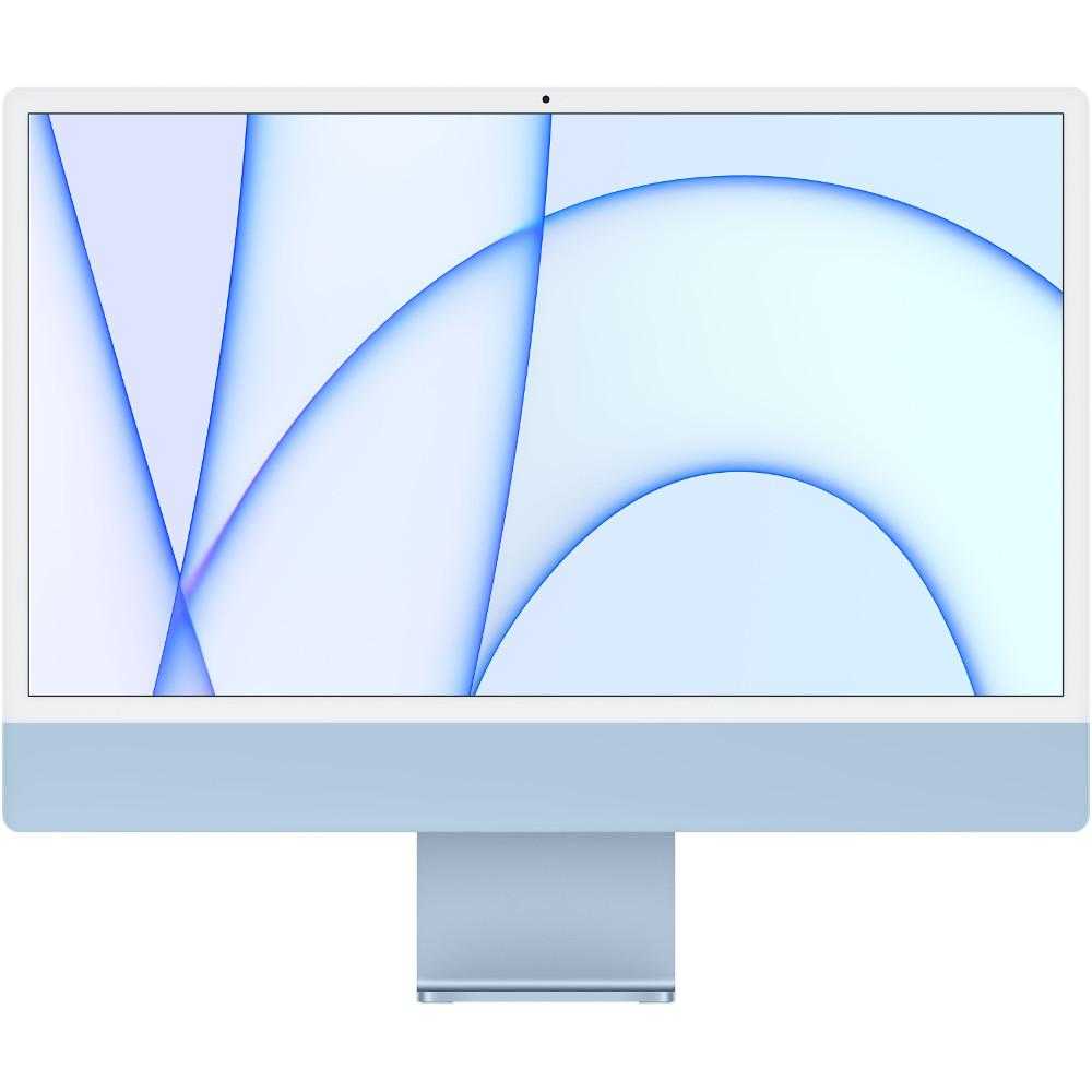  Sistem Desktop PC All-In-One Apple iMac 24" (Mid 2021),&nbsp;Apple M1, 8GB RAM, SSD 256GB, Apple M1 7-core GPU, macOS Big Sur, INT KB, Blue 