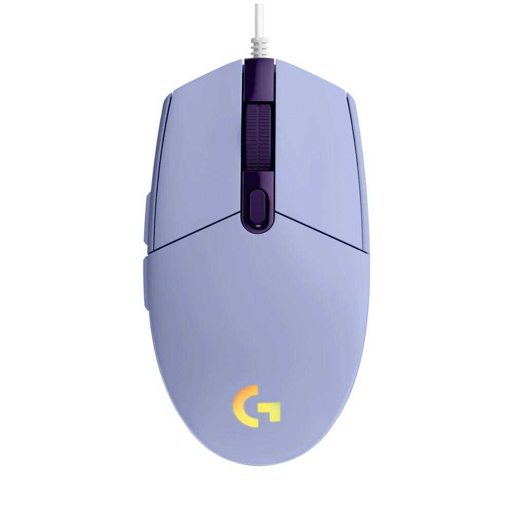 Mouse gaming Logitech G102 Lightsync, Lilac