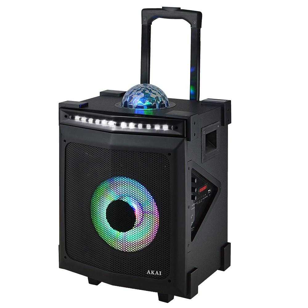  Boxa portabila Akai ABTS-80, Karaoke, Disco ball, Negru 