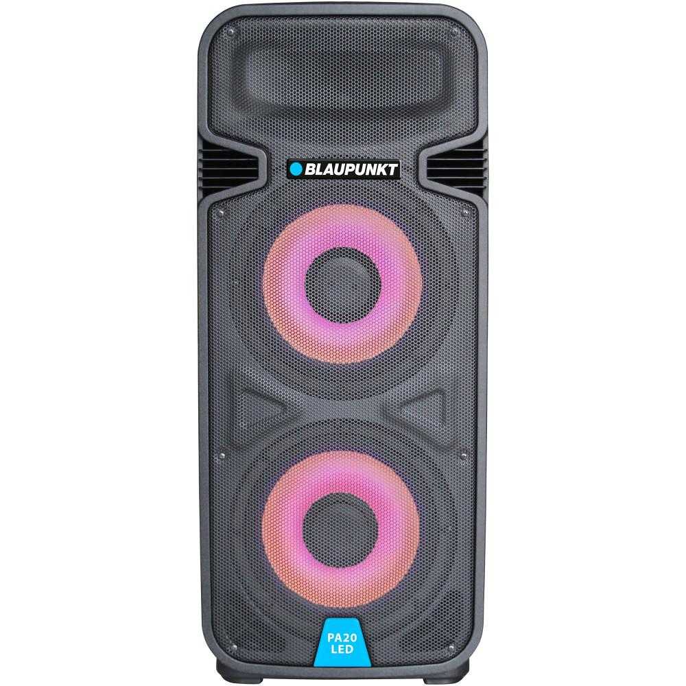  Boxa portabila profesionala Blaupunkt PA20LED, 800W, Bluetooth, FM, SD, USB, AUX, Karaoke 