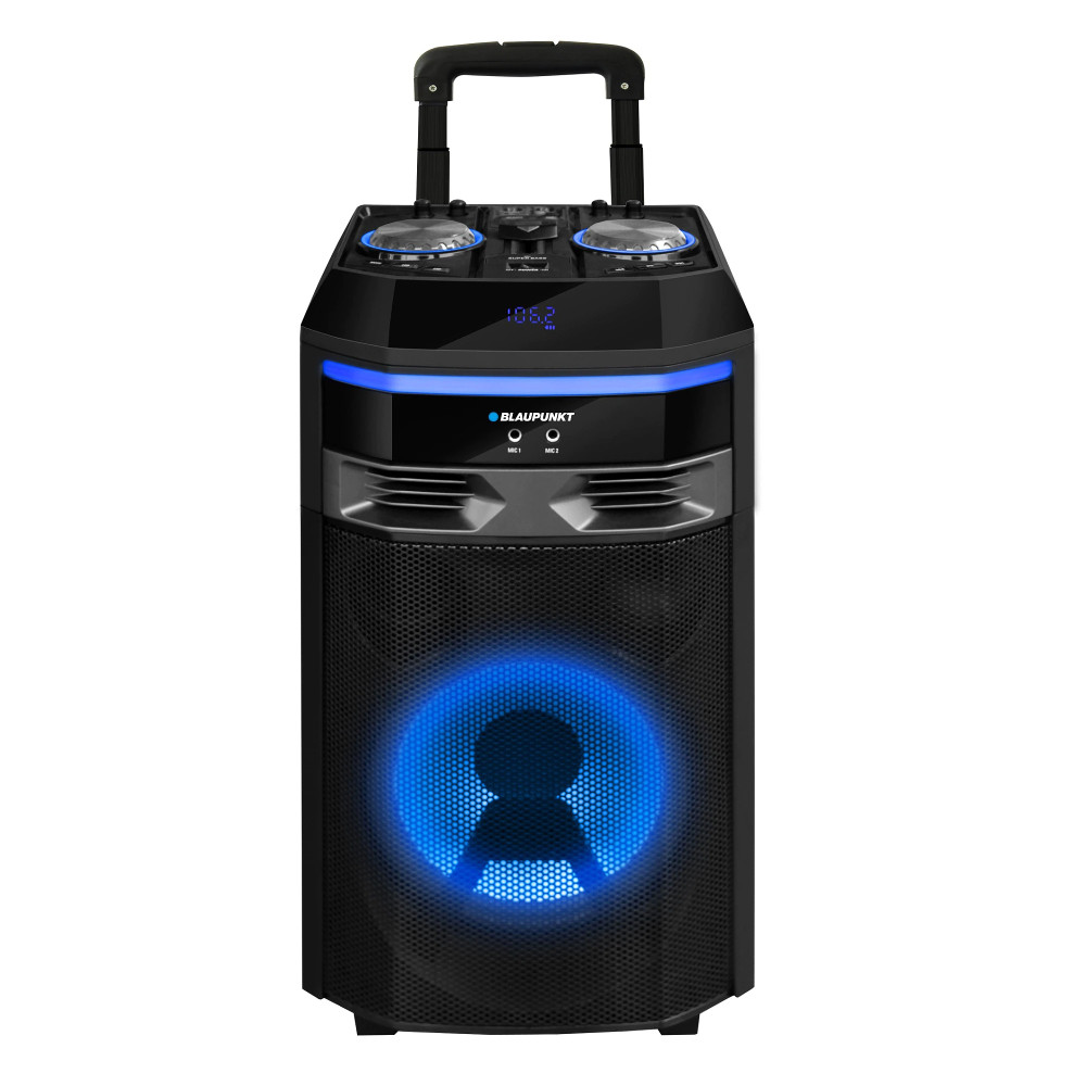 Boxa Portabila Profesionala Blaupunkt Ps6, Bluetooth, Fm, Sd, Usb, Karaoke, Lumini Led, Negru