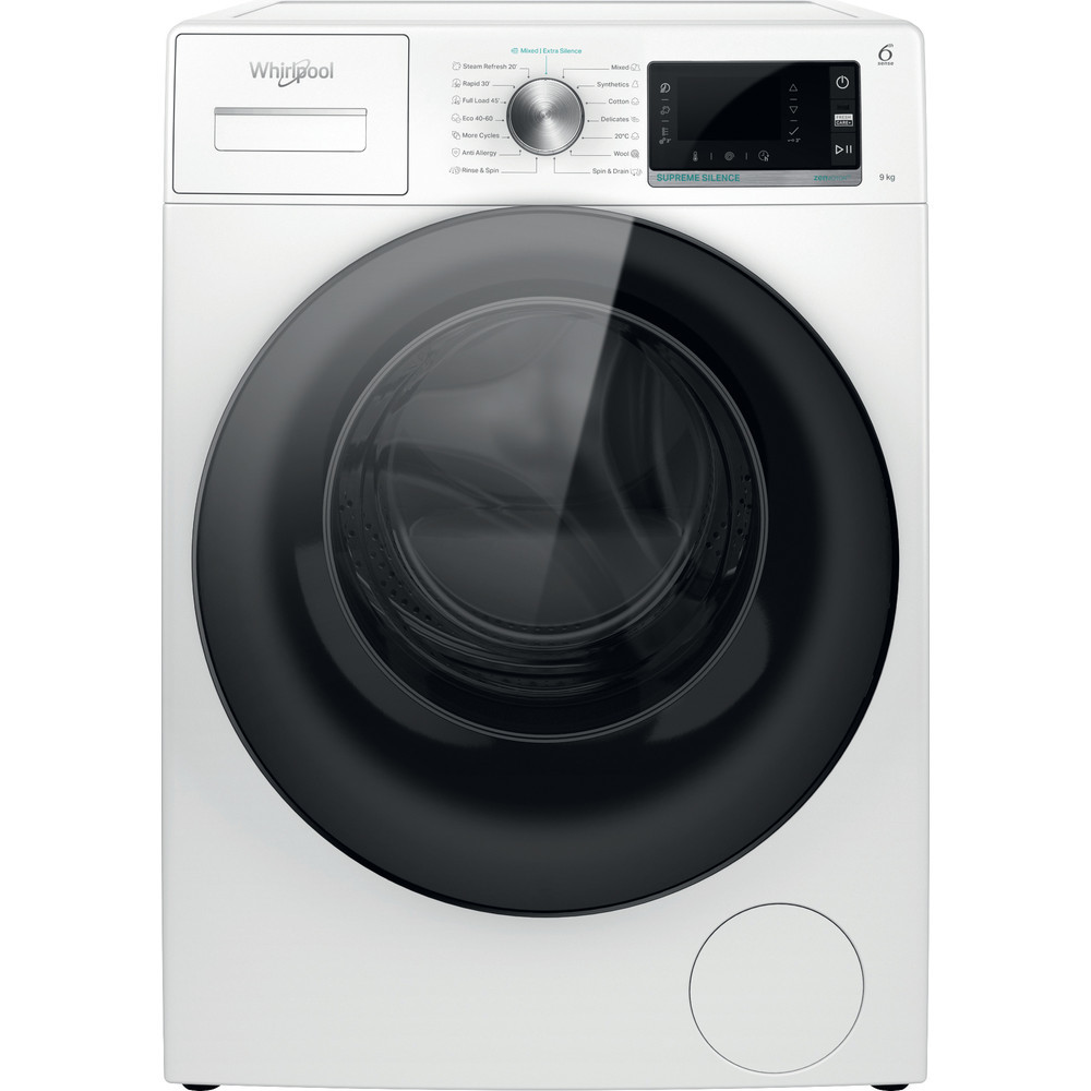  Masina de spalat rufe Supreme Silence Whirlpool W6 W945WB EE, 1400 RPM, 9 kg, Tehnologia Zen, Fresh Care+, Clasa B 