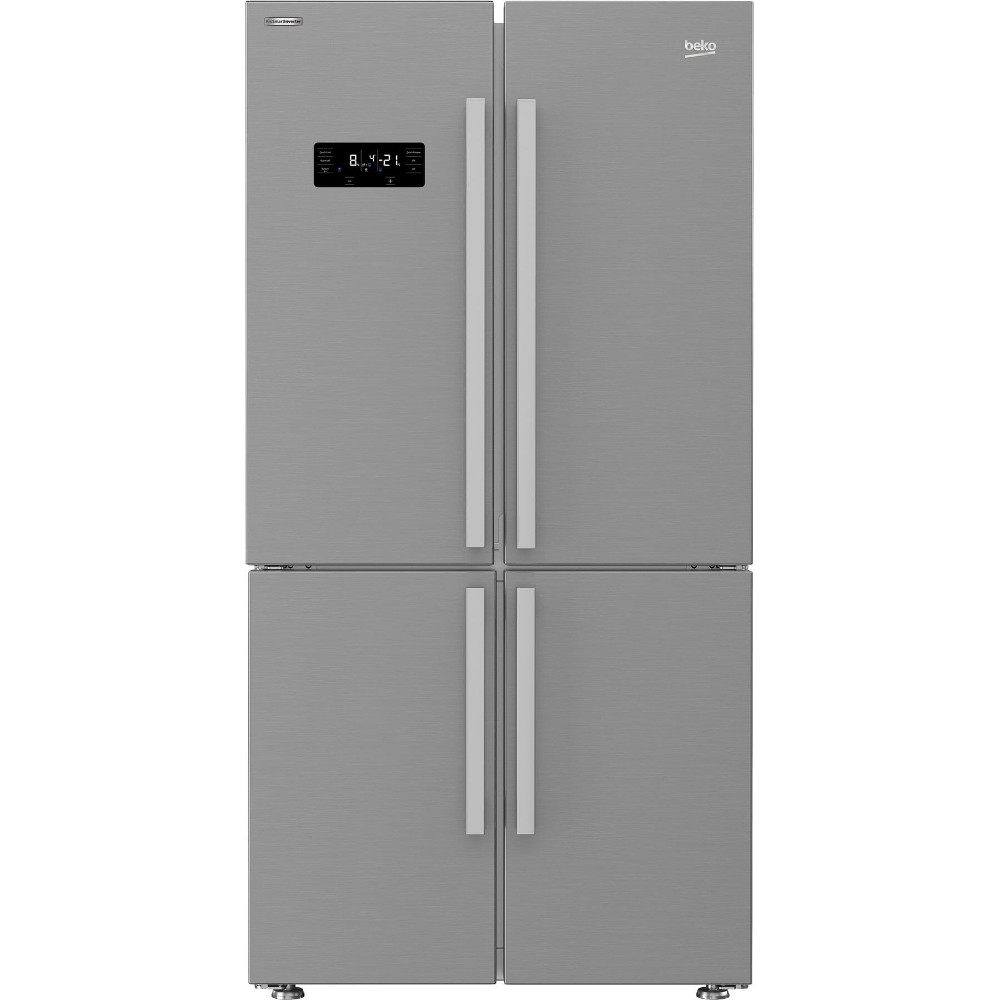 Side by Side Beko GN1416231XPN, 572 l, NeoFrost Dual Cooling, Compresor ProSmart Inverter, Display touch control, Clasa F