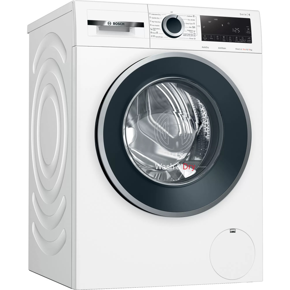 Masina De Spalat Rufe Cu Uscator Bosch Wng254u0by, 1400 Rpm, 10 Kg Spalare, 6 Kg Uscare, Ecosilence Drive, Autodry, Antipete, Clasa E