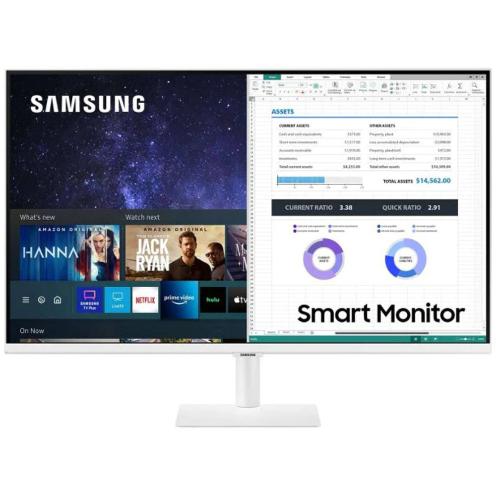  Monitor Smart LED Samsung LS32AM501NUXEN, 32", Full HD, Flicker Free, HDR, Bixby, HDMI, Alb 