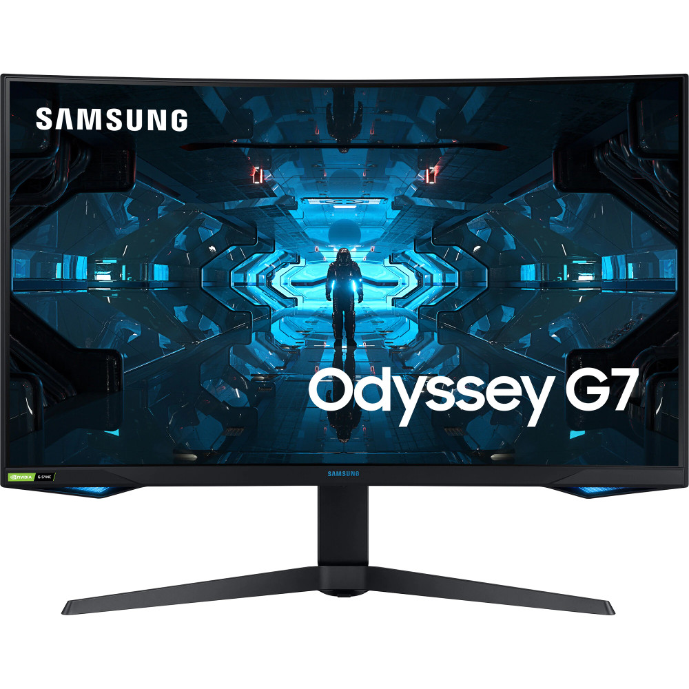  Monitor curbat gaming QLED Samsung Odyssey LC32G75TQSRXEN, 32", QHD, 1000R, Borderless, 240Hz, 1ms, G-Sync, FreeSync2, HDR600, Negru 