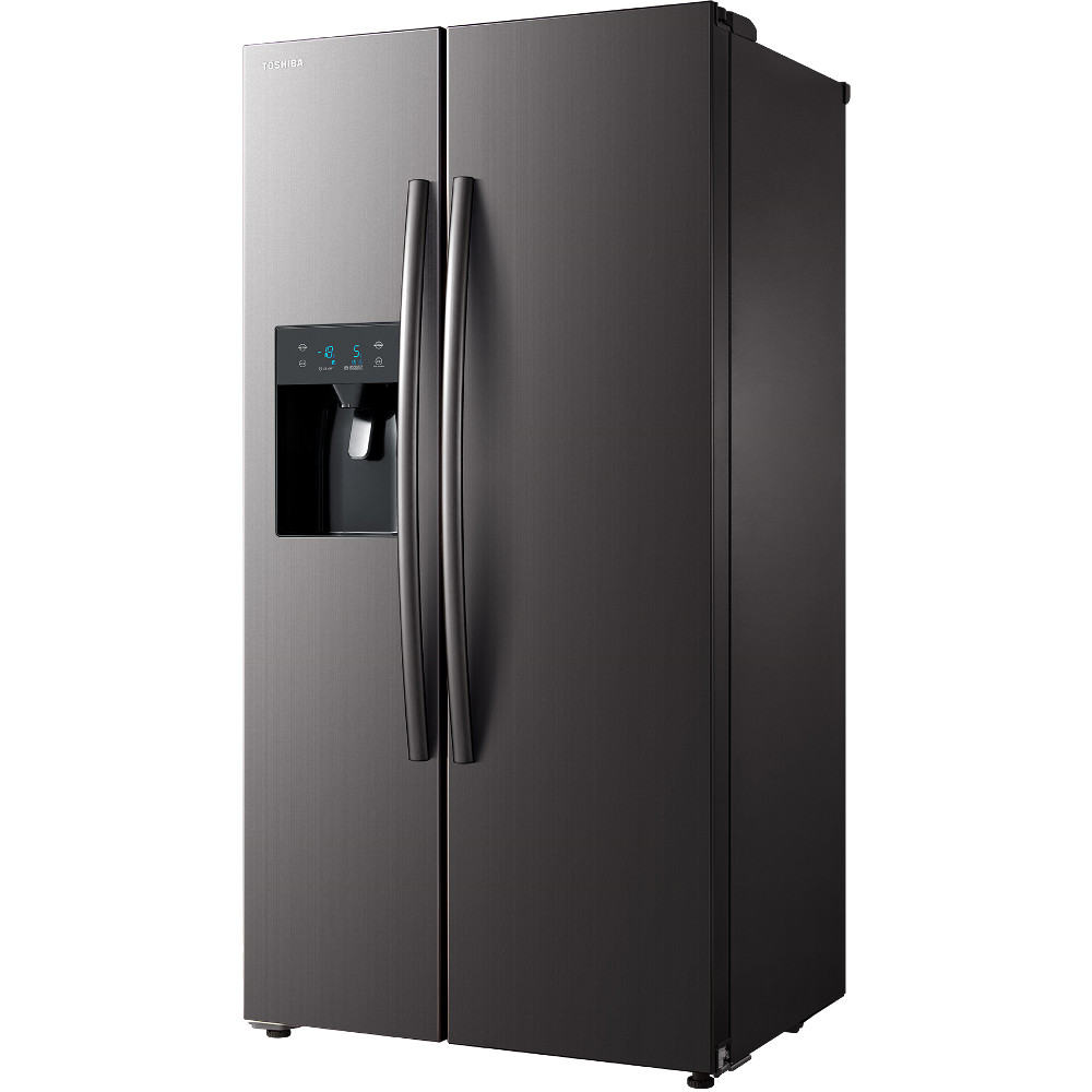  Side by Side Toshiba GR-RS660WE-PMJ, 490 l, No Frost, Dual Inverter, Display Touch Control, Ice Maker, Child Lock, Water Tank, Vacation Mode, Clasa A++, H 178.8 cm, Argintiu inchis 