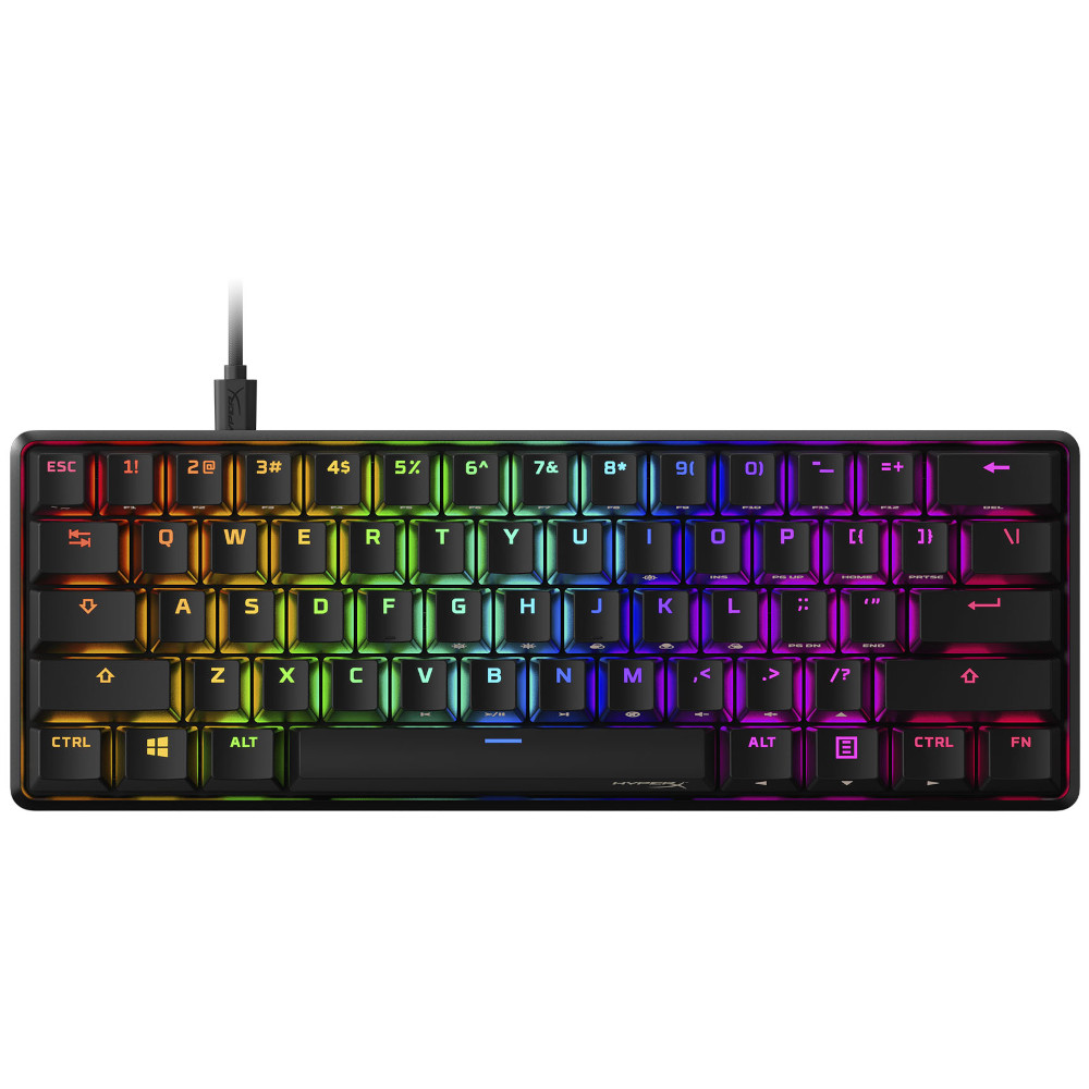 Tastatura gaming Mecanica HyperX Alloy Origins 60, Anti-Ghosting, iluminata RGB, HyperX Red Switch, US Tastaturi gaming
