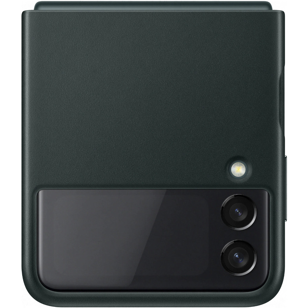 Husa de protectie Samsung Leather Cover pentru Galaxy Z Flip3, Green