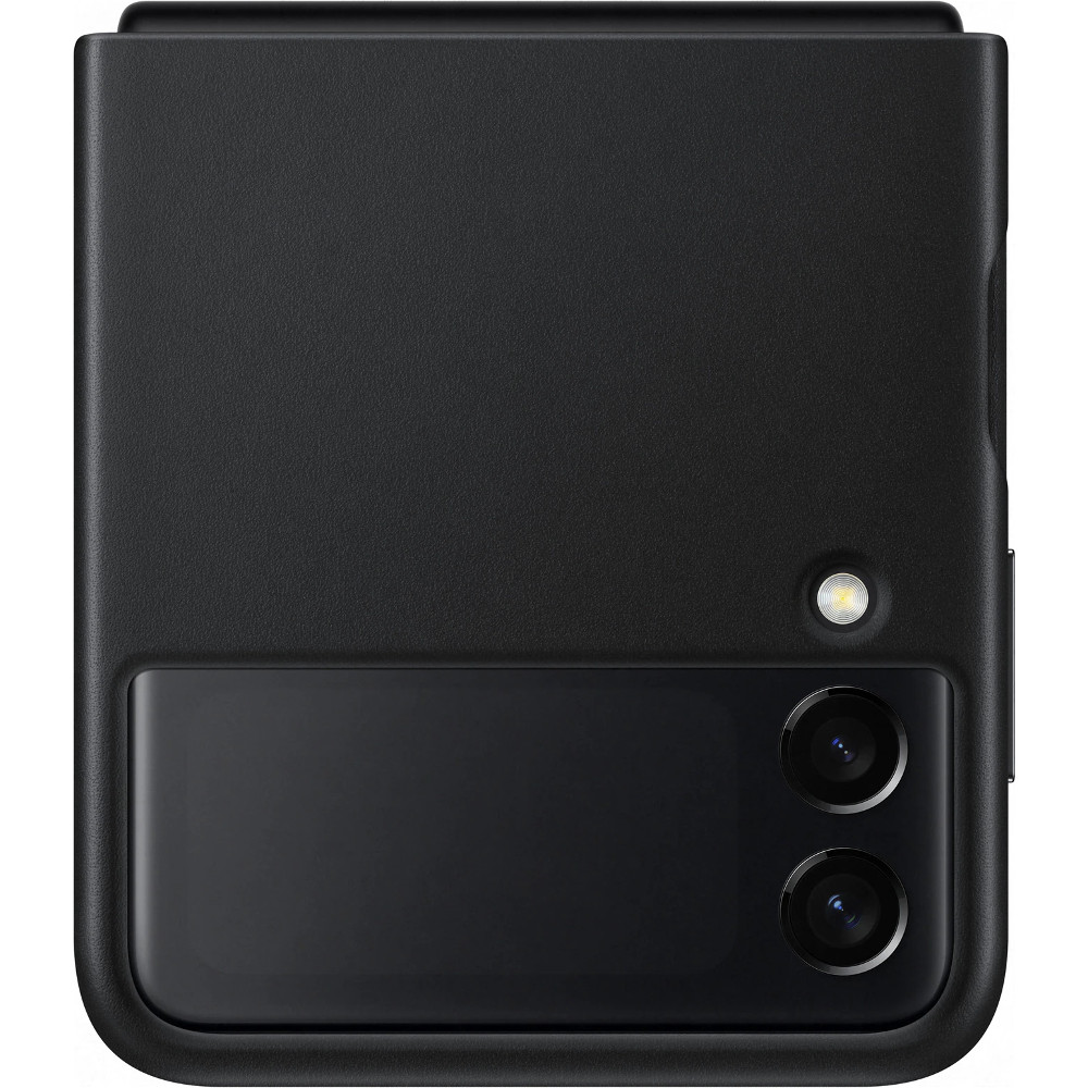 Husa de protectie Samsung Leather Cover pentru Galaxy Z Flip3, Negru