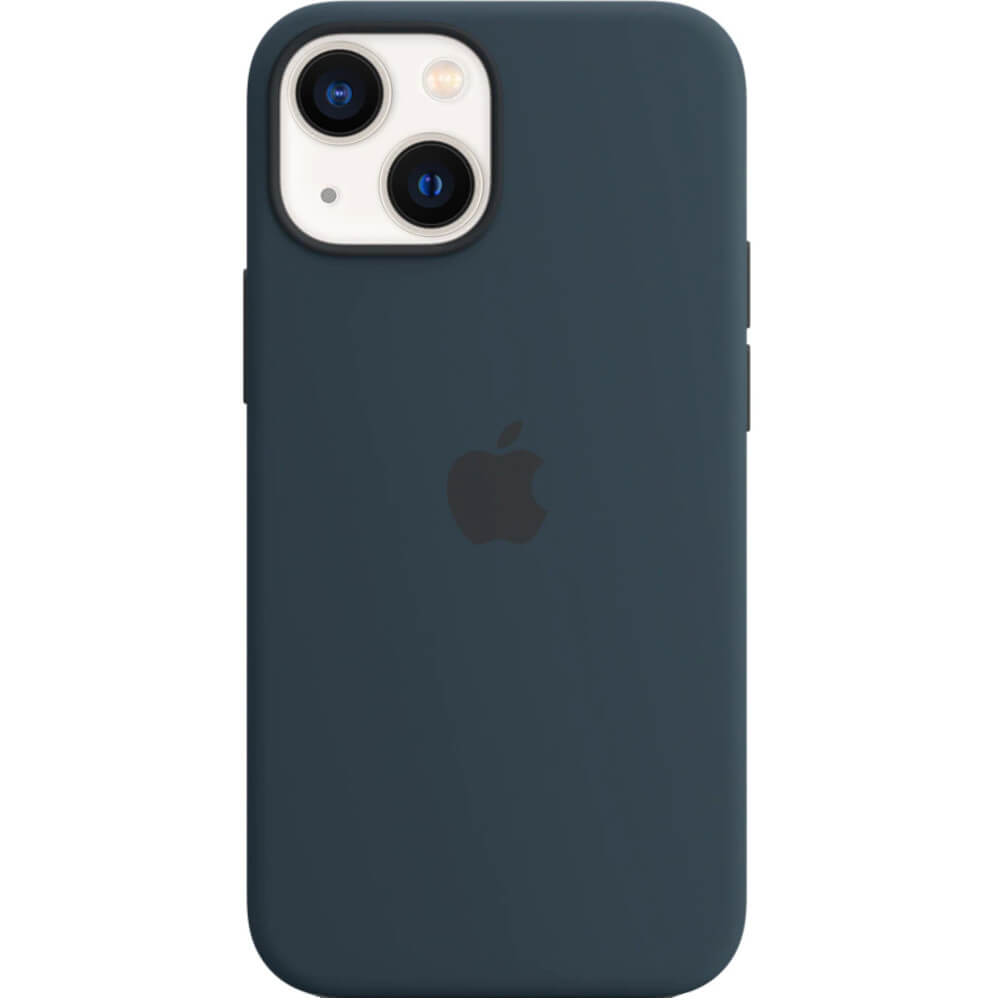 Husa de protectie Apple Silicone Case with MagSafe pentru iPhone 13 mini, Abyss Blue