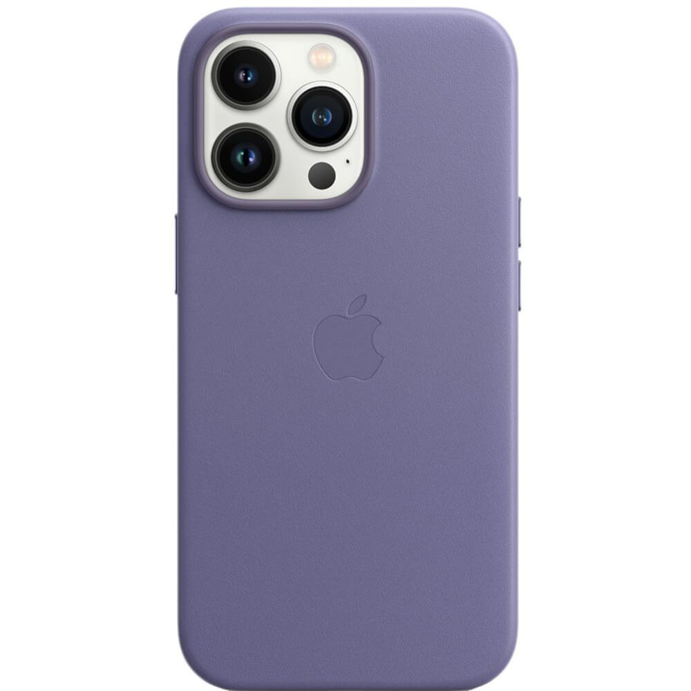 Husa de protectie Apple Leather Case with MagSafe pentru iPhone 13 Pro, Wisteria