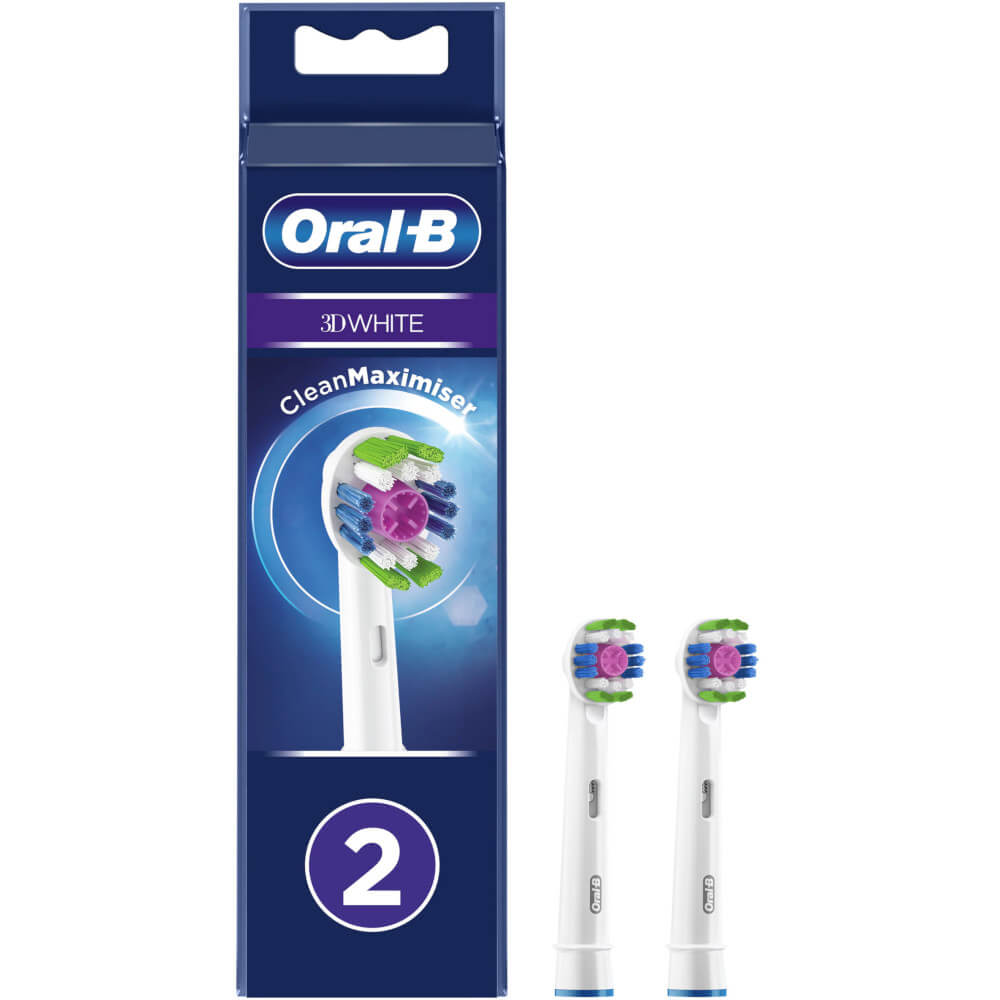 Rezerve periuta de dinti electrica Oral-B 3D White, Tehnologie CleanMaximiser, 2 buc