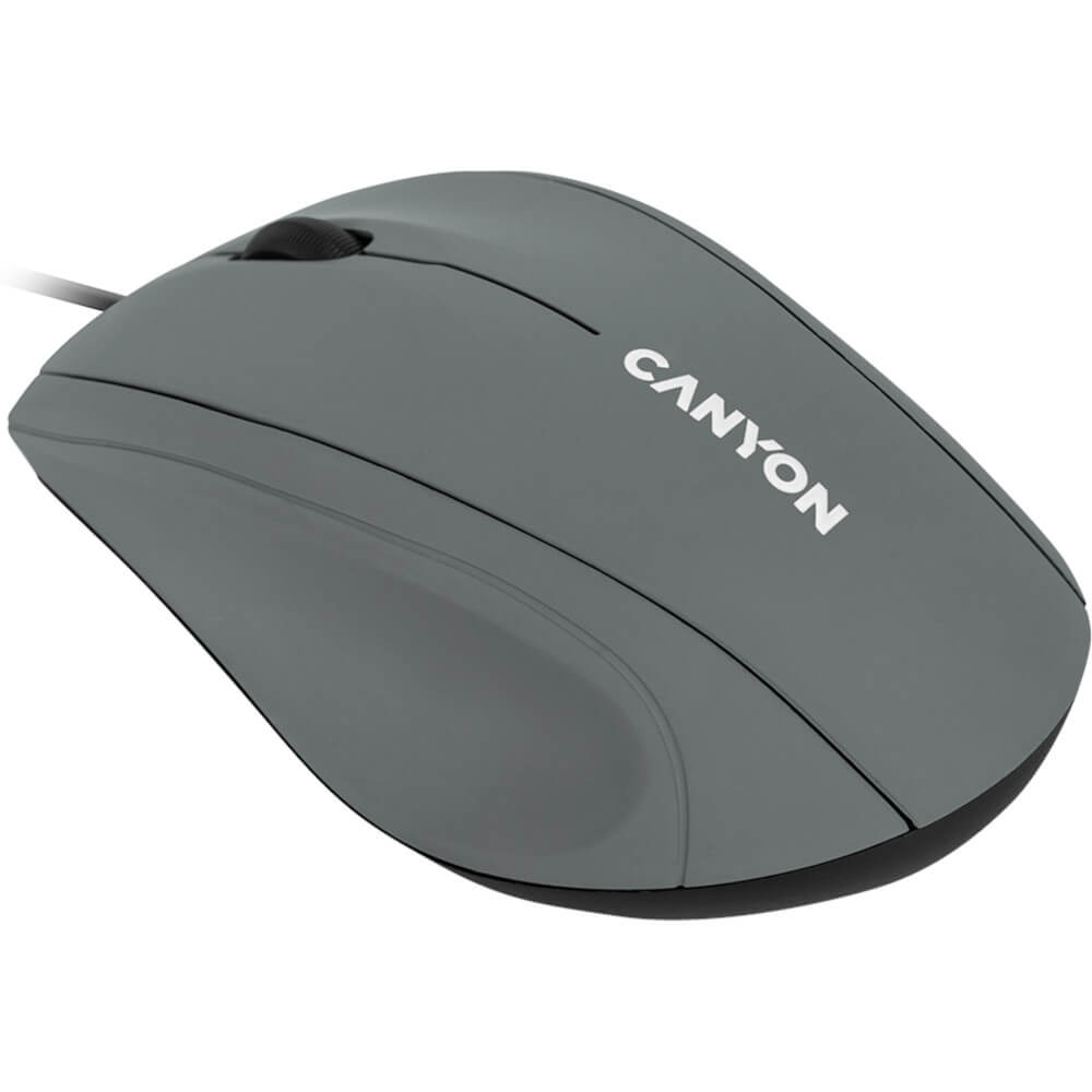  Mouse cu fir Canyon CNE-CMS05DG, 3 butoane, Senzor optic, 1000 DPI, Gri 