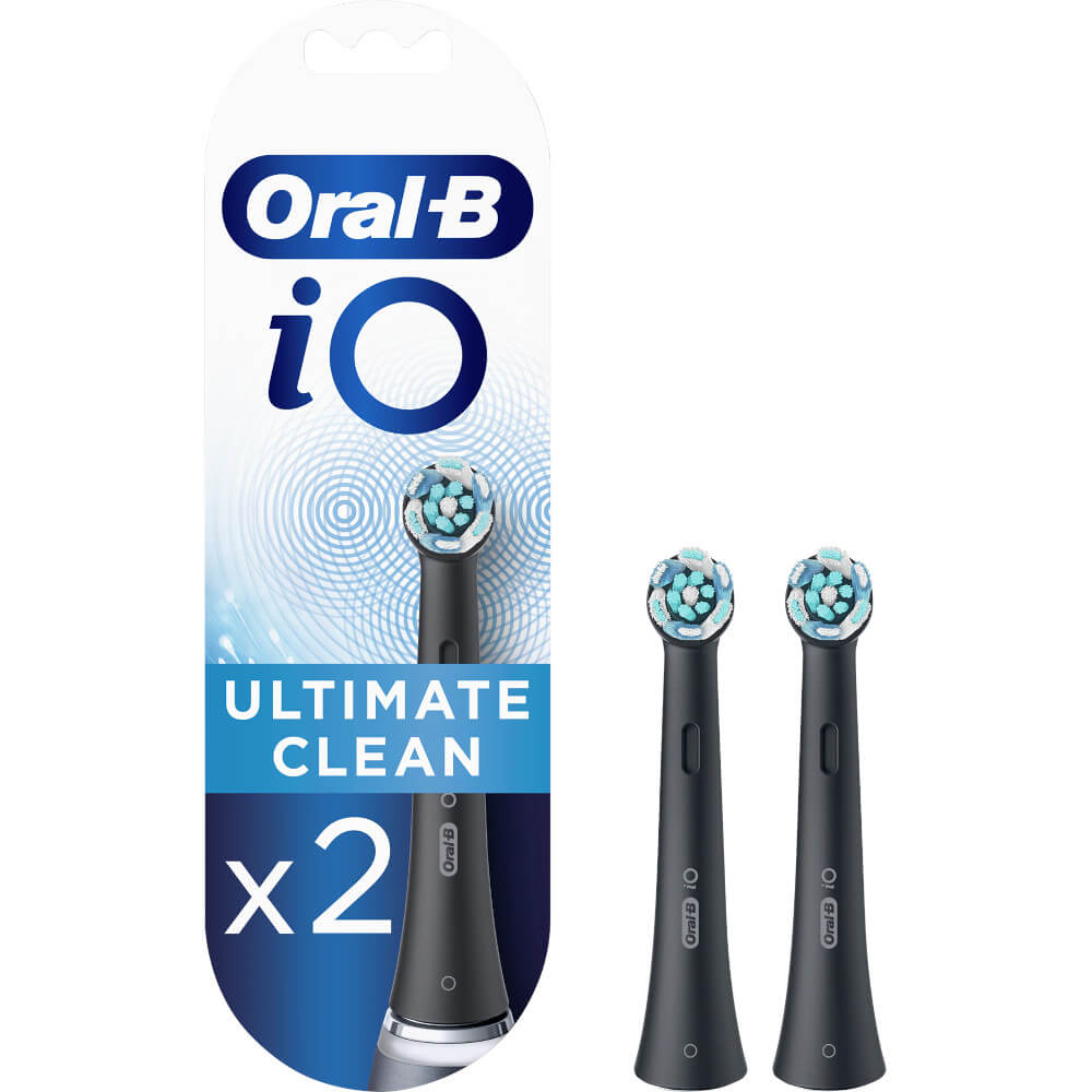 Rezerve periuta de dinti electrica Oral-B iO Ultimate Clean, Compatibile doar cu seria iO, 2 buc, Negru