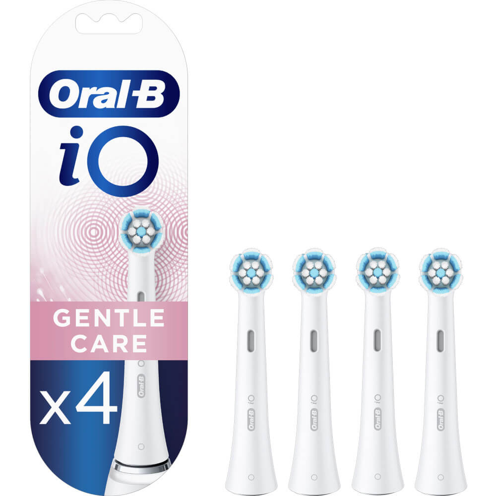 Rezerve periuta de dinti electria Oral-B iO Gentle Care, Compatibile doar cu seria iO, 4 buc, Alb