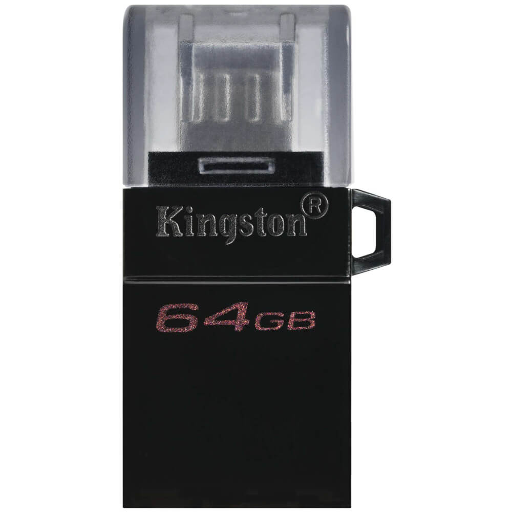 Memorie USB Kingston DataTraveler DTDUO3G2/64GB, USB 3.2 Type-A/Micro, Negru