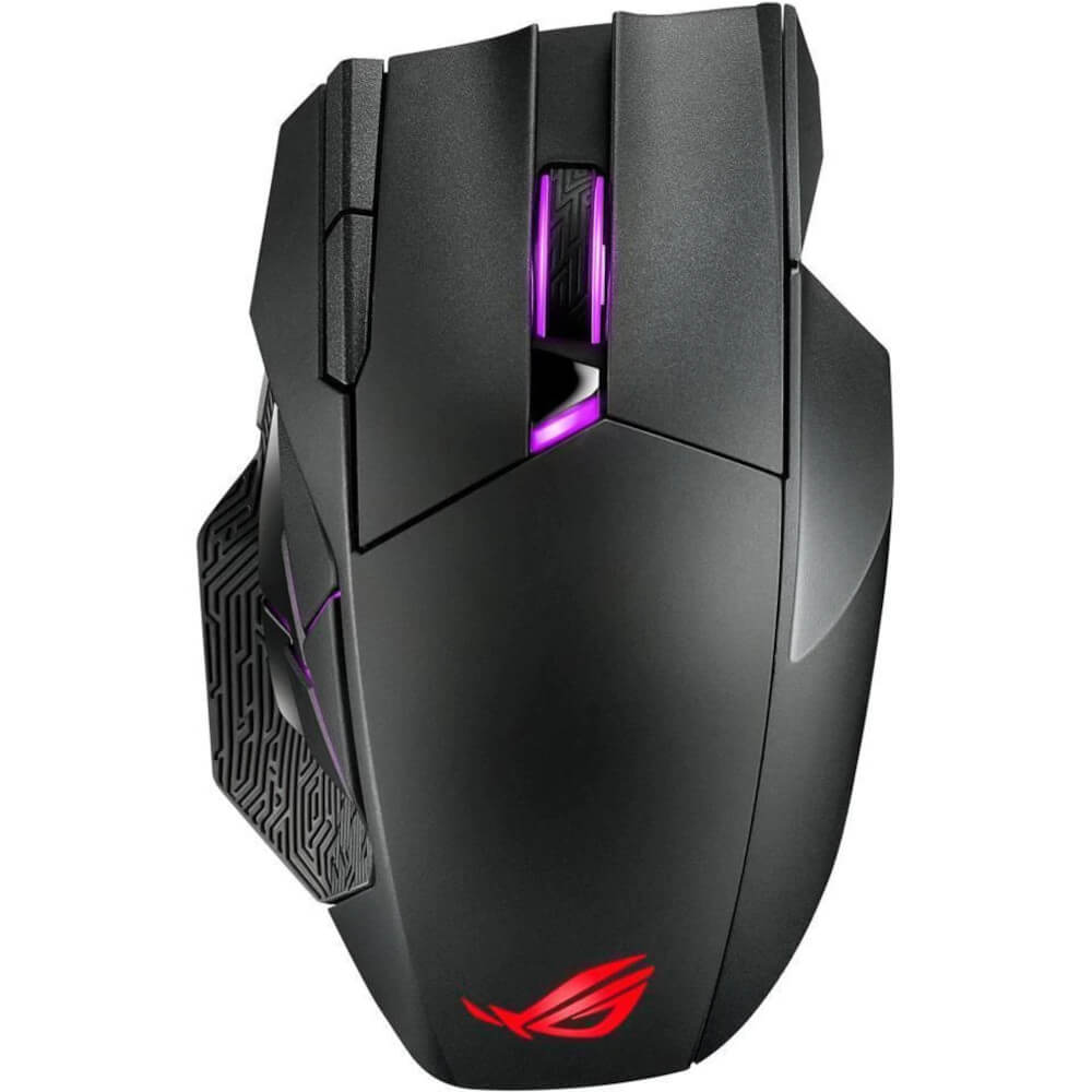  Mouse wireless si cu fir gaming ASUS ROG Spatha X, USB, Iluminare RGB, 19000 DPI, Negru 