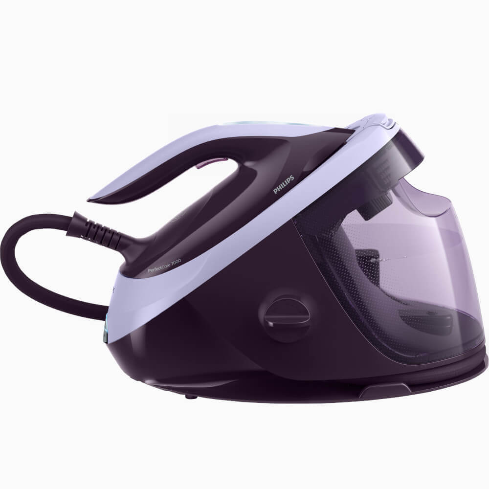  Statie de calcat cu abur Philips PSG7050/30 PerfectCare seria 7000, 2100 W, 1.8 L, 8 bar, Abur 120g/min, Talpa SteamGlide Elite, Oprire automata, Violet 