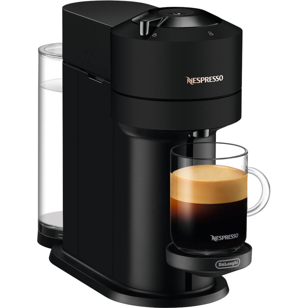 Espressor Cu Capsule Nespresso-de'longhi Env120.bm Vertuo Next, 1500 W, 1.1 L, Control Prin Bluetooth Si Wi-fi, Tehnologie Centrifusion, Negru Mat